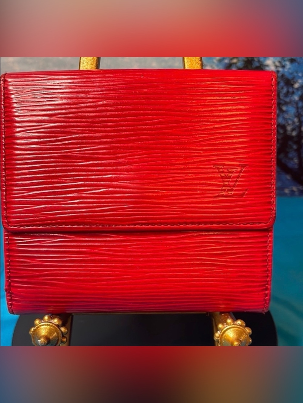 Louis Vuitton Red Epi Leather Wallet